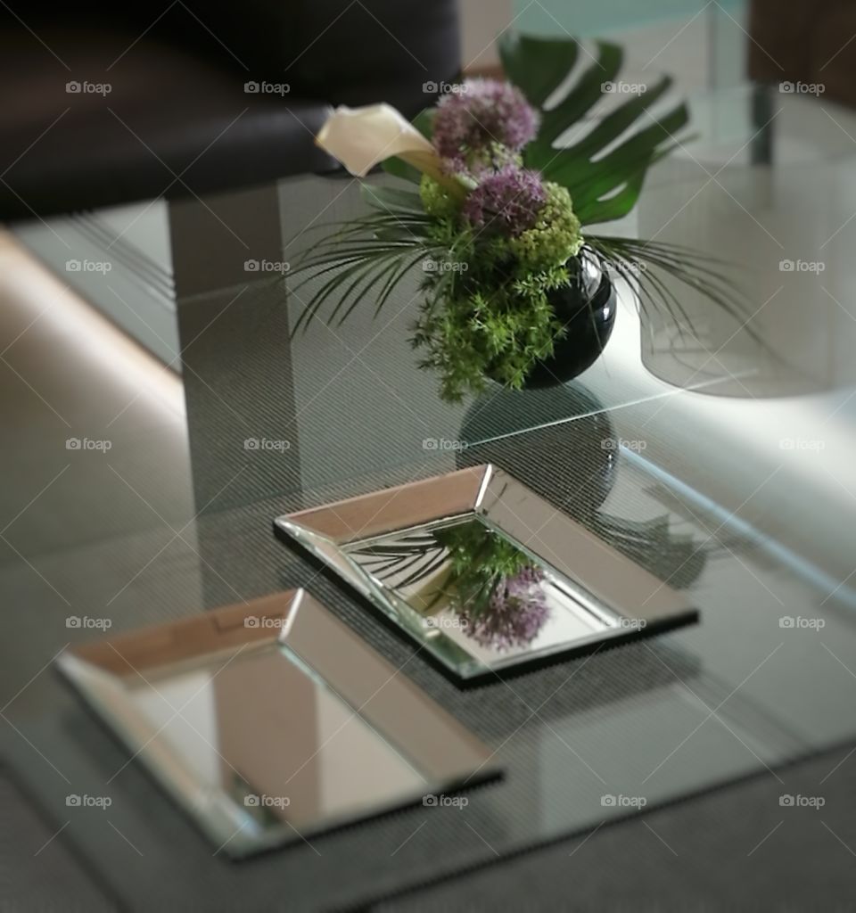 flower glass plant table decoration indoor