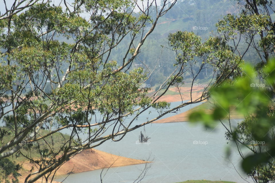 Telescopic view of a reservoir
