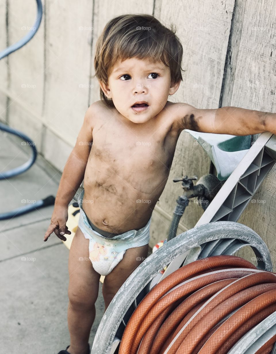 Playing in the backyard was so much fun 