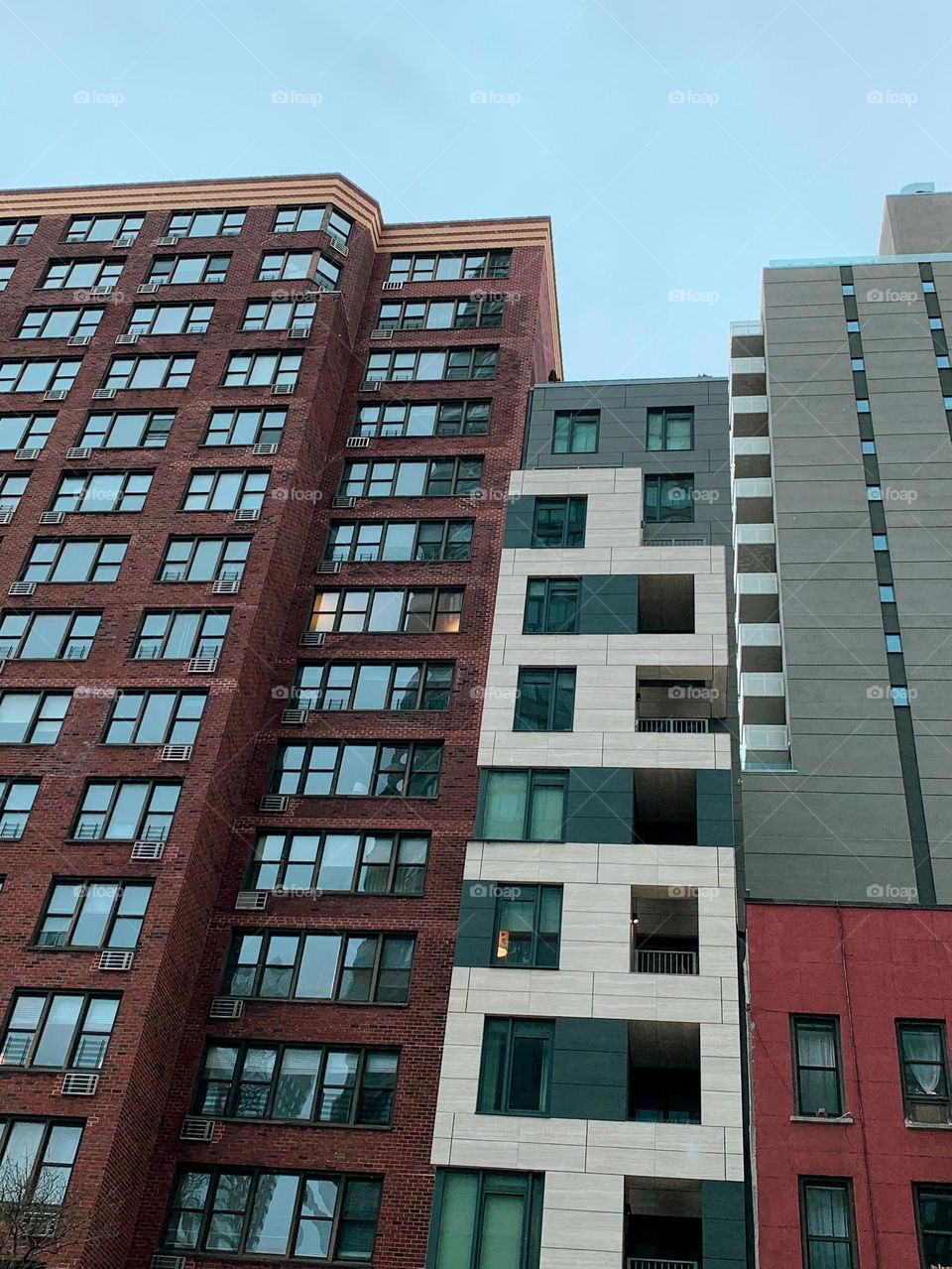 Structures of the buildings on the east side New York