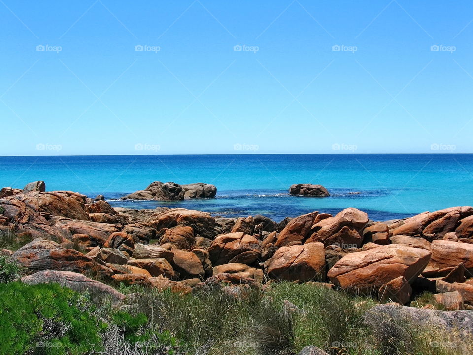 Perth Western Australia rocky beach