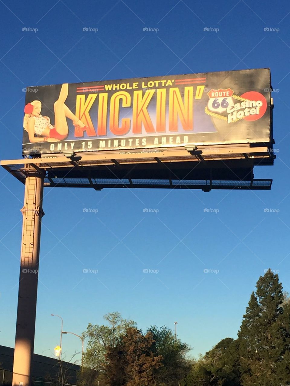Route 66 casino billboard. 