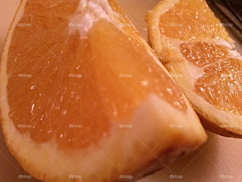 fresh heart of exotic orange