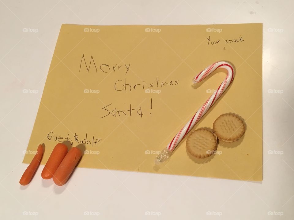 Child's note to Santa 