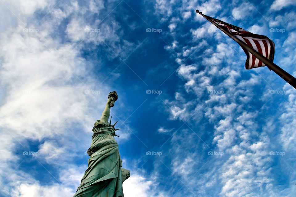 clouds blue sky new york freedom by kingrum