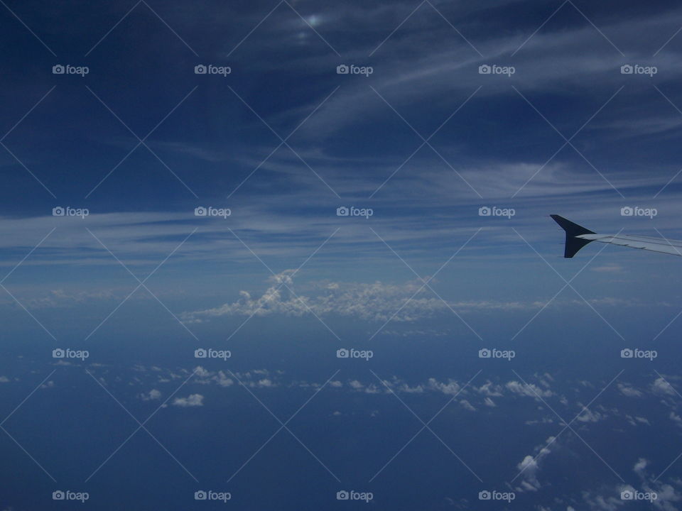 Wingtip. Flying to Jamaica for vacation