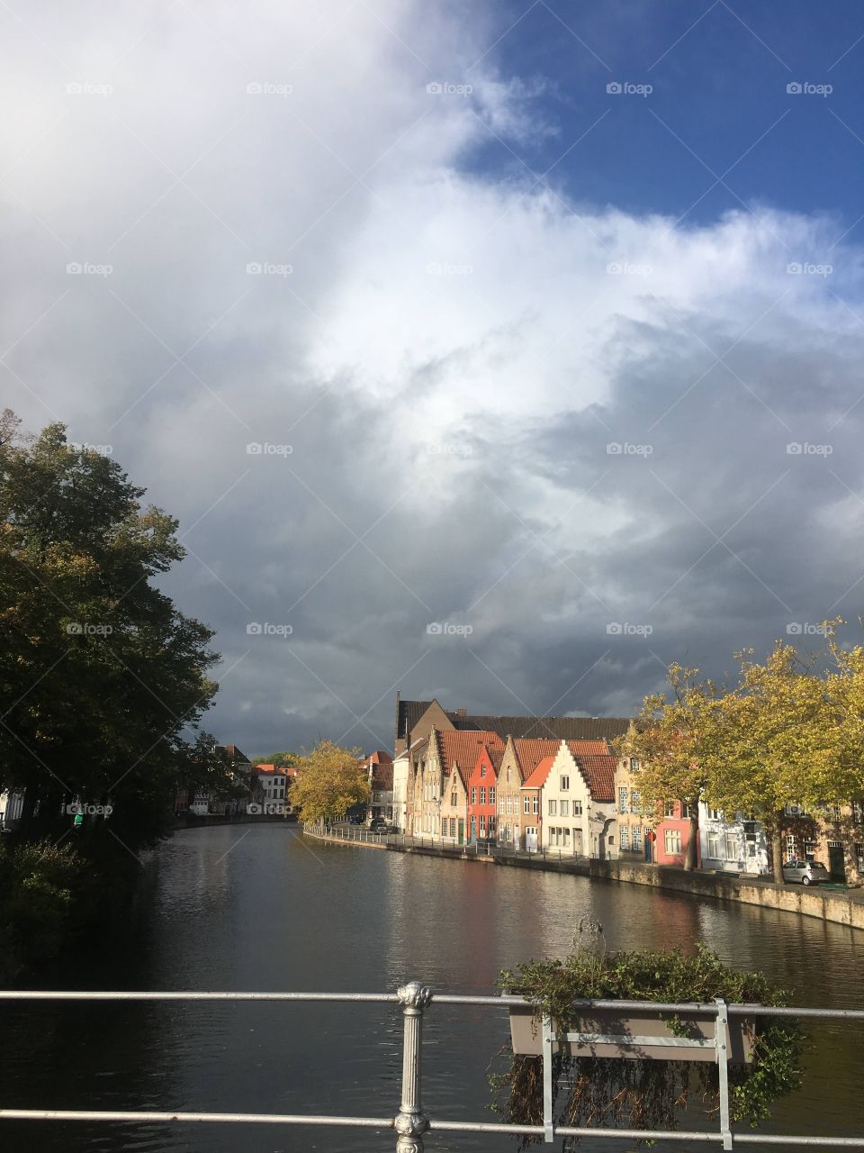 Houses under the clouds