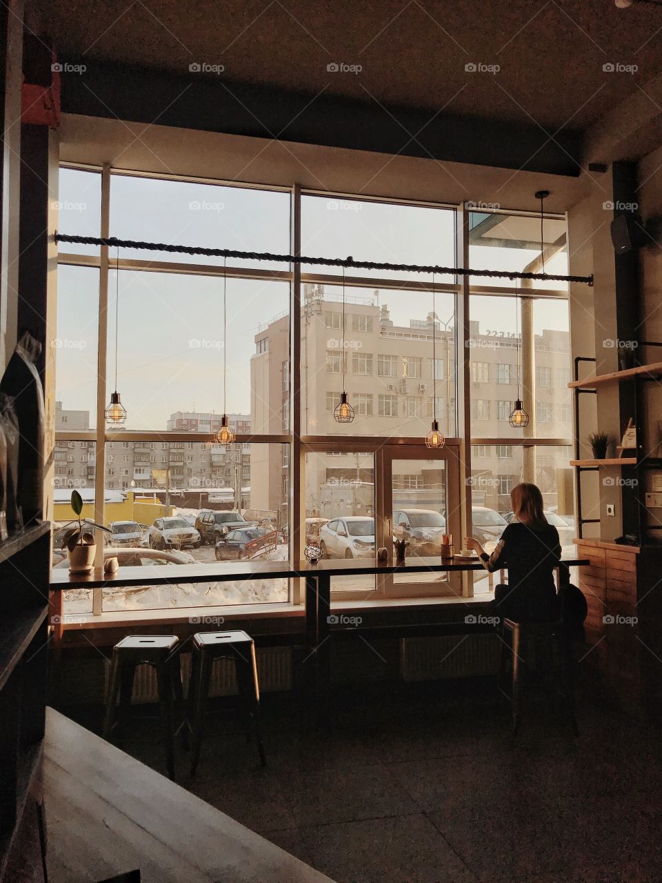 Girl in a cafe