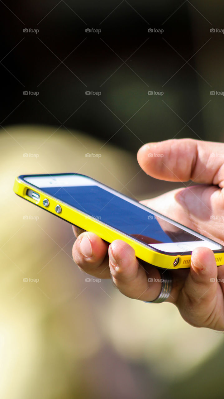 Mobile phone on the Hand