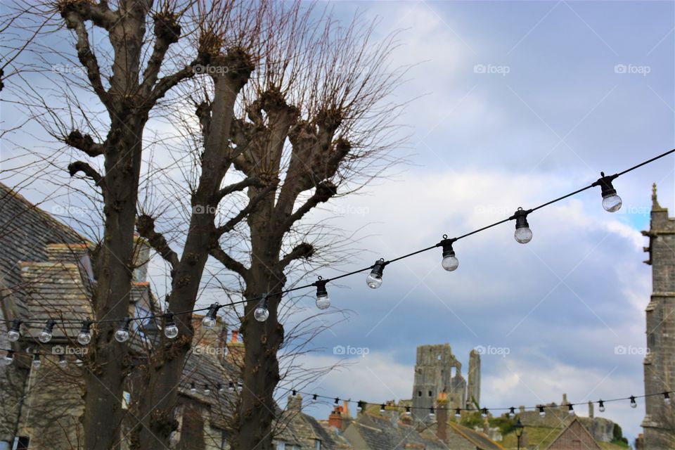 View of the Corfe Castle