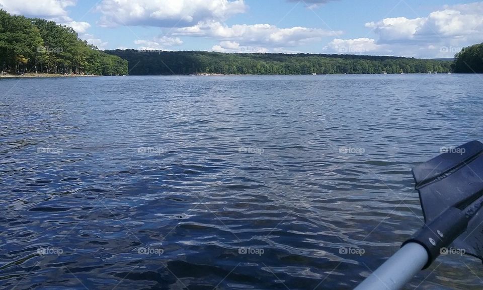 Kayaking on the lake 
