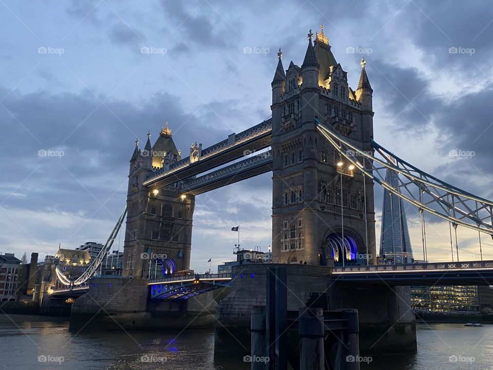 A night view over London 