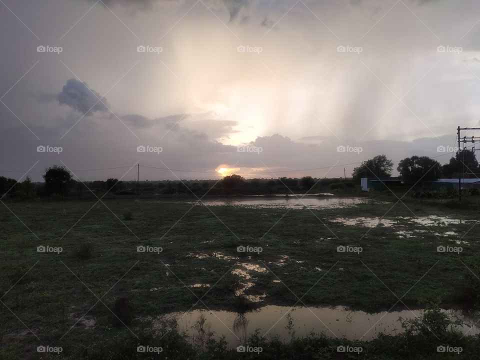 nature's view after heavy rain.