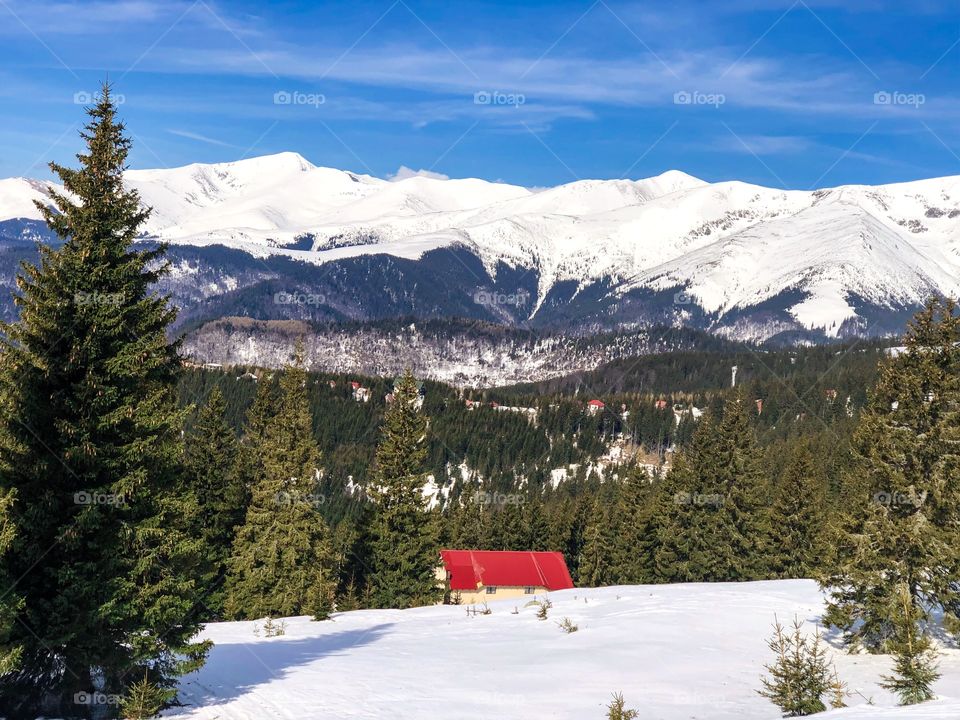 Lonely house in winter