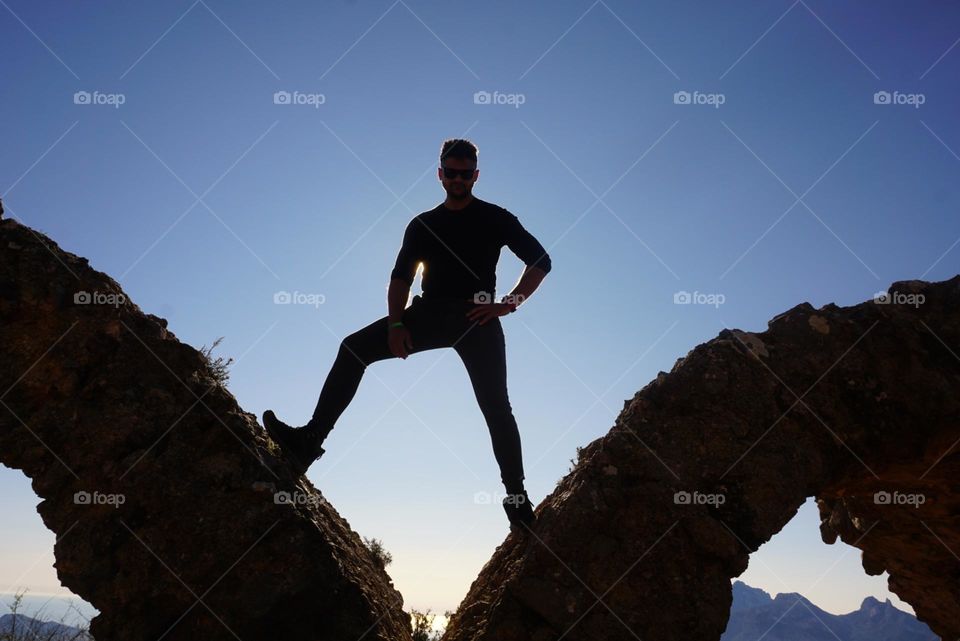 Rock#sky#adventure#human#silhouette