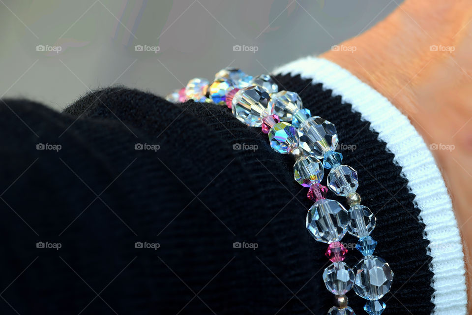 Handmade crystal bracelet, beautiful colors.