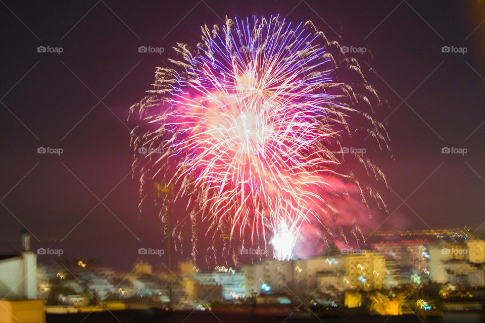 magical fireworks in Marbella