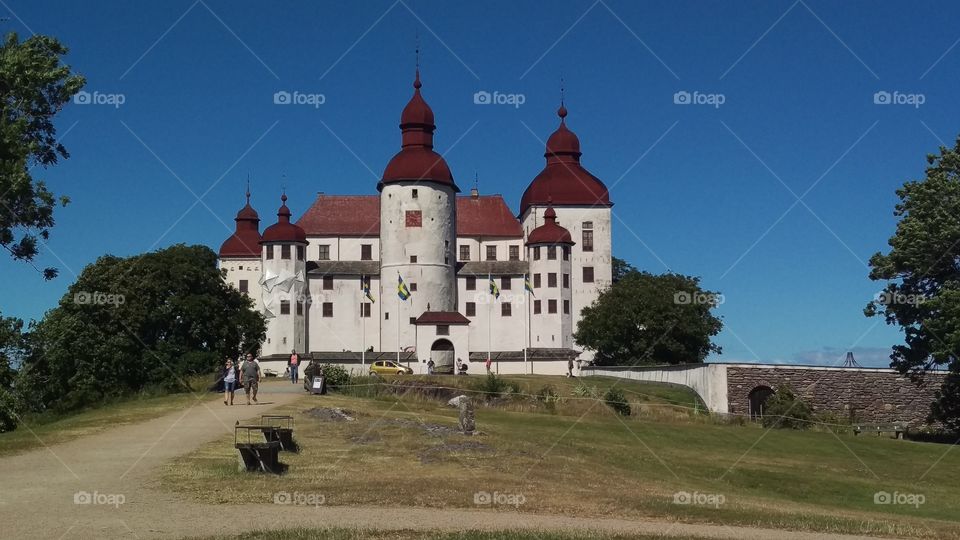 Trip to Läckö Slott, medieval castle on the shores of Vänern lake, Sweden 
