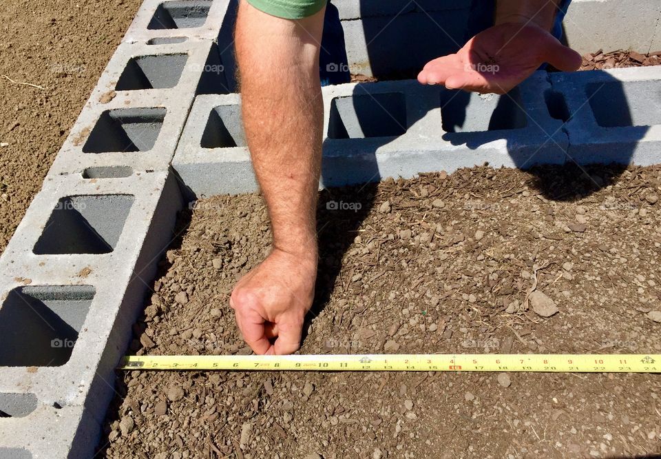 Spacing seeds in a raised garden bed