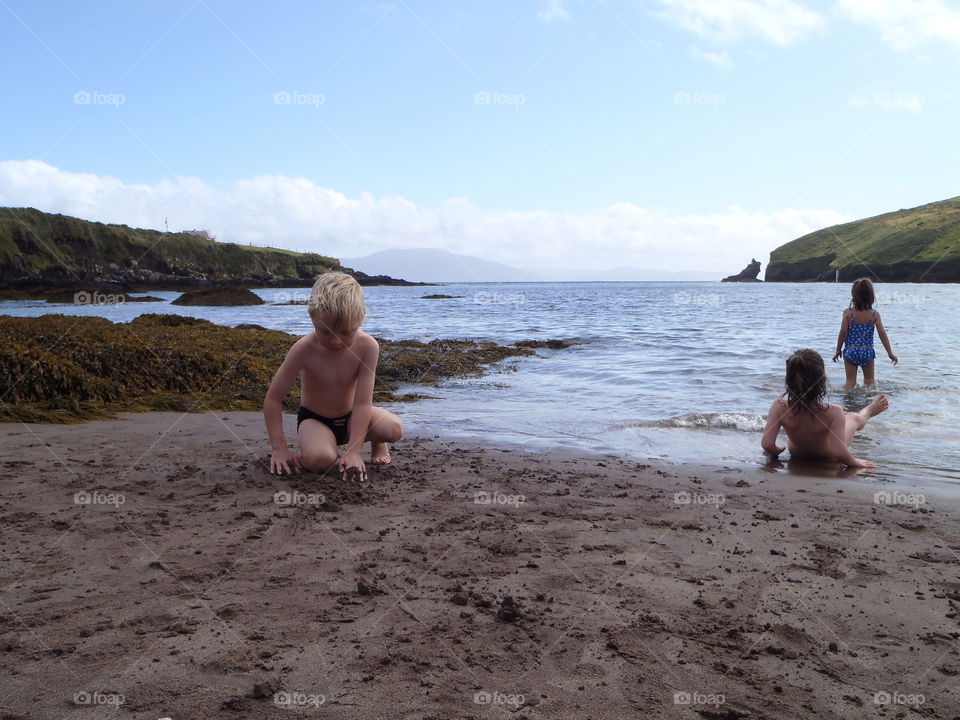 Best place for a dip. In front of the dolphins! Dingle Ireland 