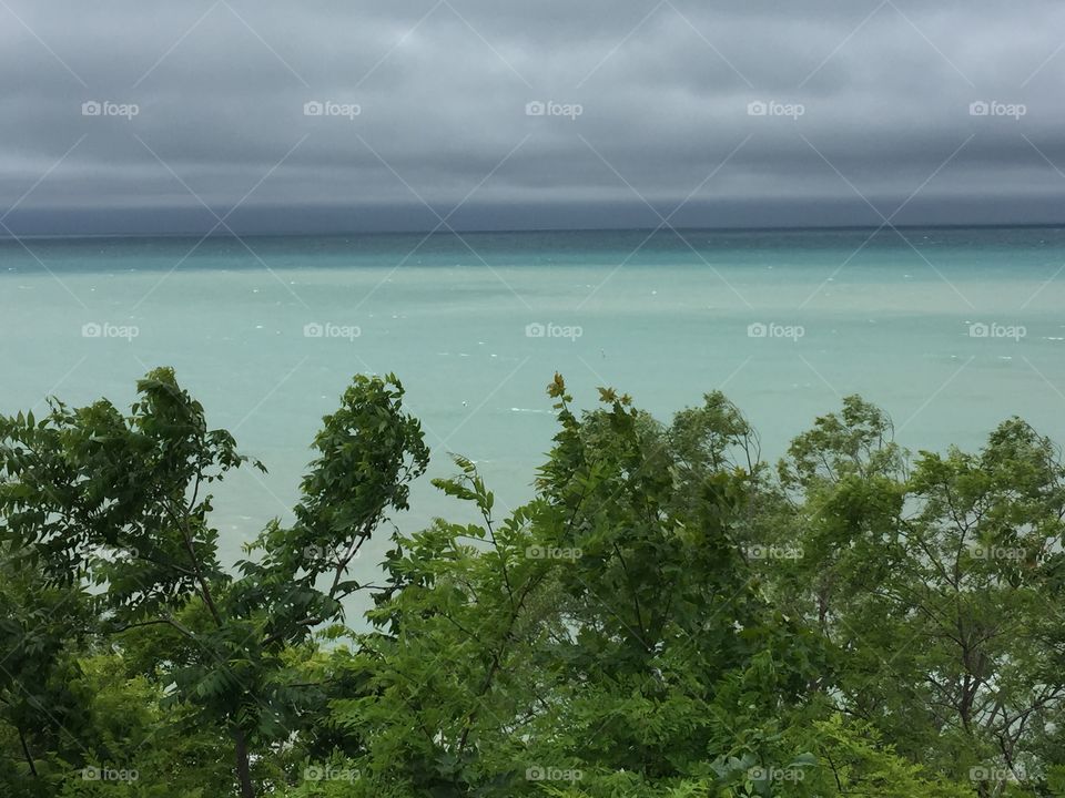  View of the lake close to Goderich Ontario Canada. 