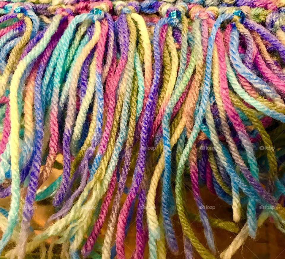 Colorful Fringe Yarn