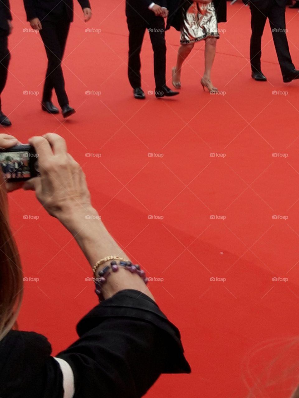 on the red carpet in Deauville