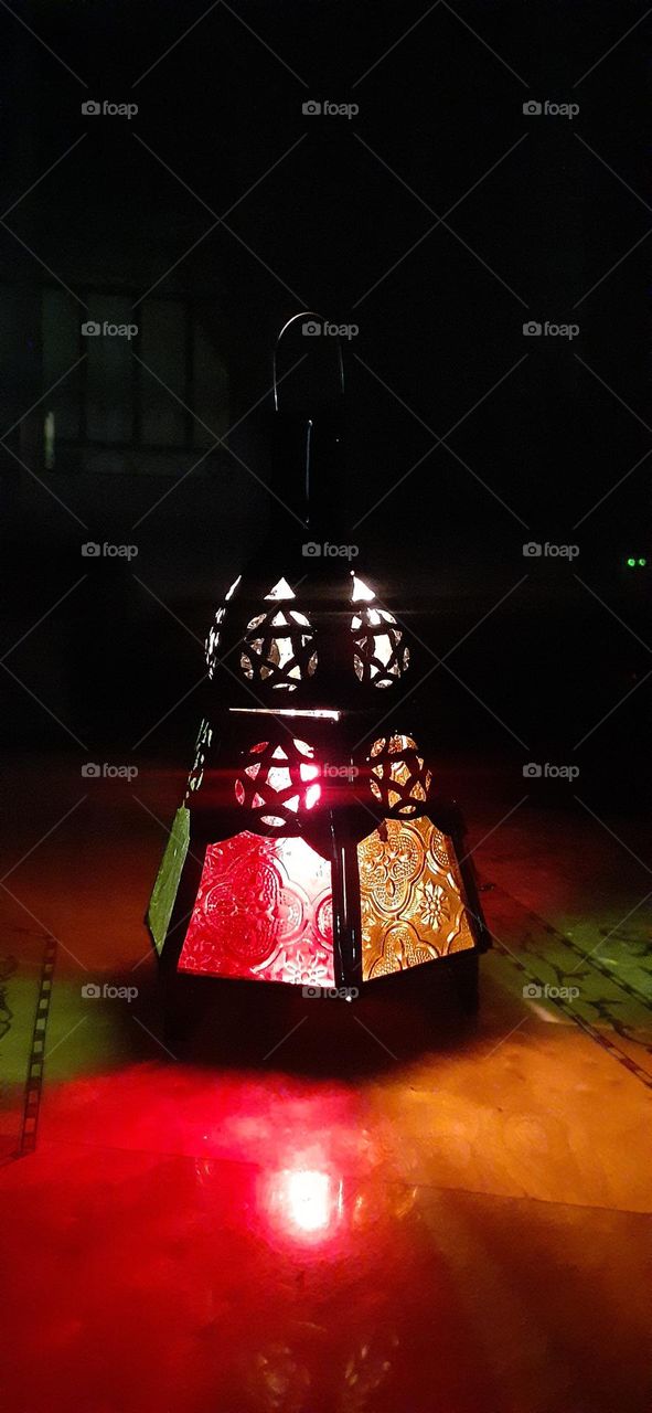 Lantern and candle