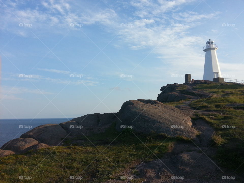 A lighthouse in Cape Spear, Nl