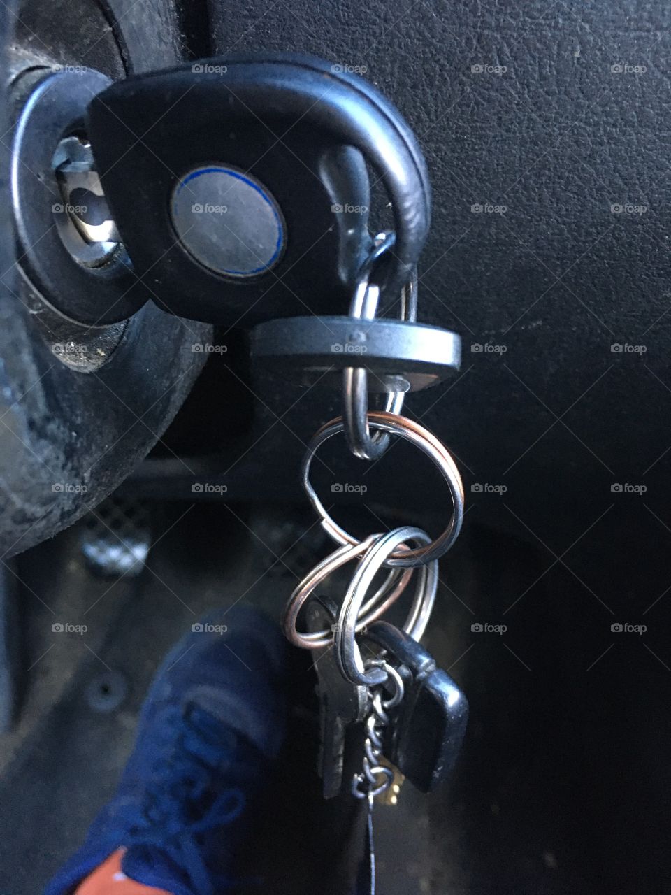 car key in the ignition