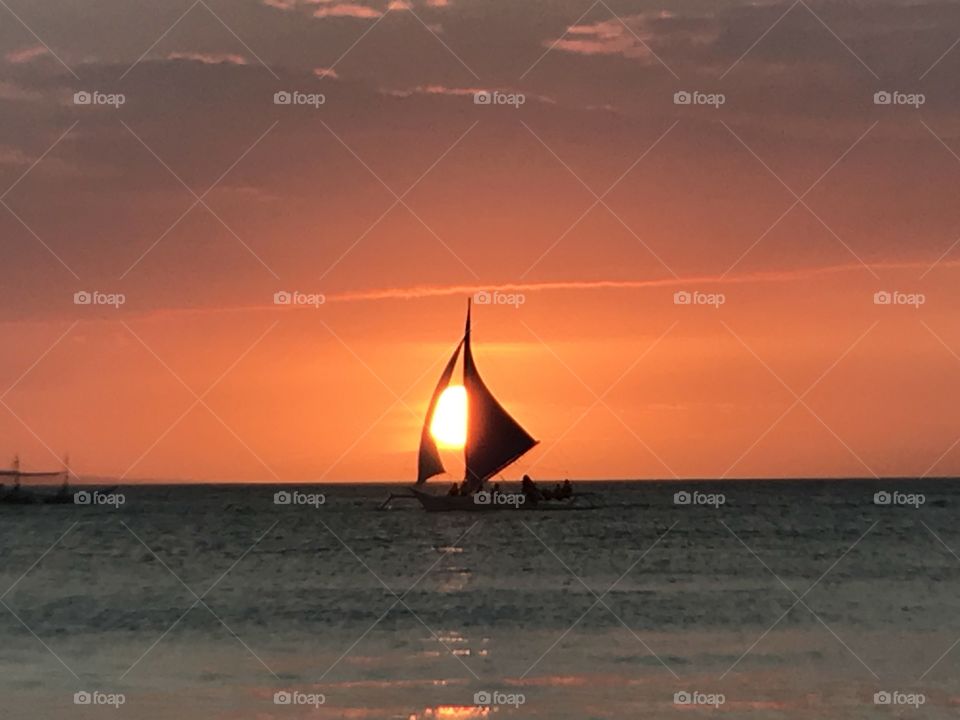 Sunset on Boracay Island