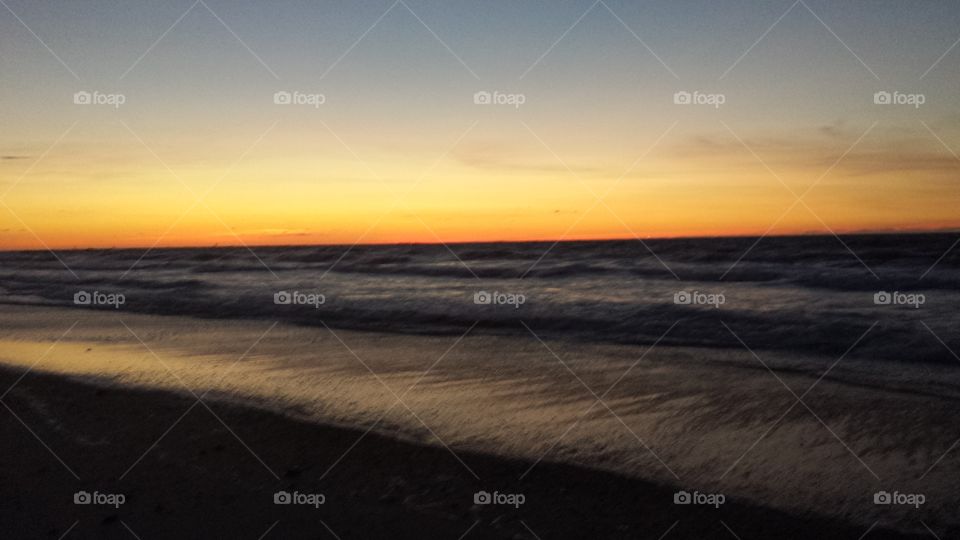 Sunset, Beach, Sea, Ocean, Water