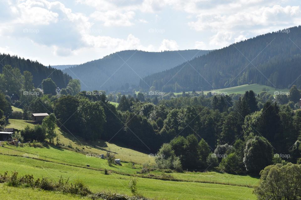 A wonderful view over some little stunning mountains in Germany