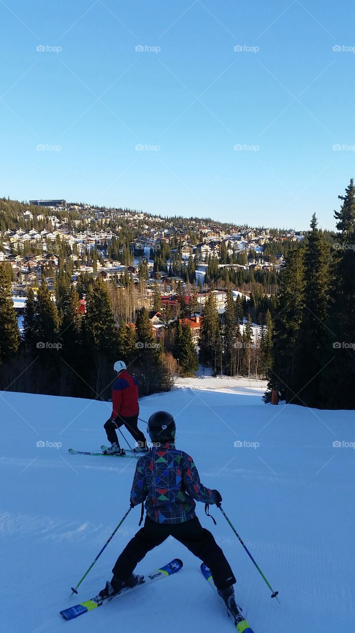Skiing in Åre Björnen!