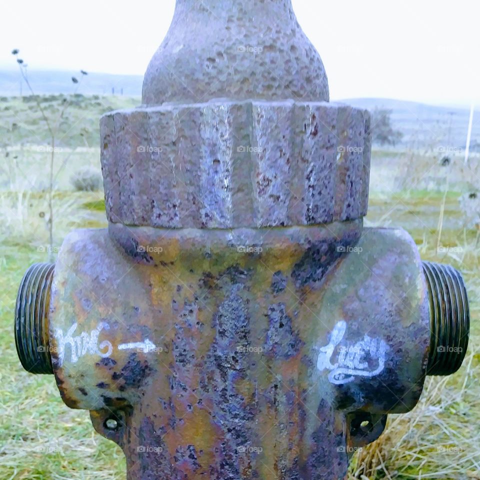 close up of vintage fire hydrant