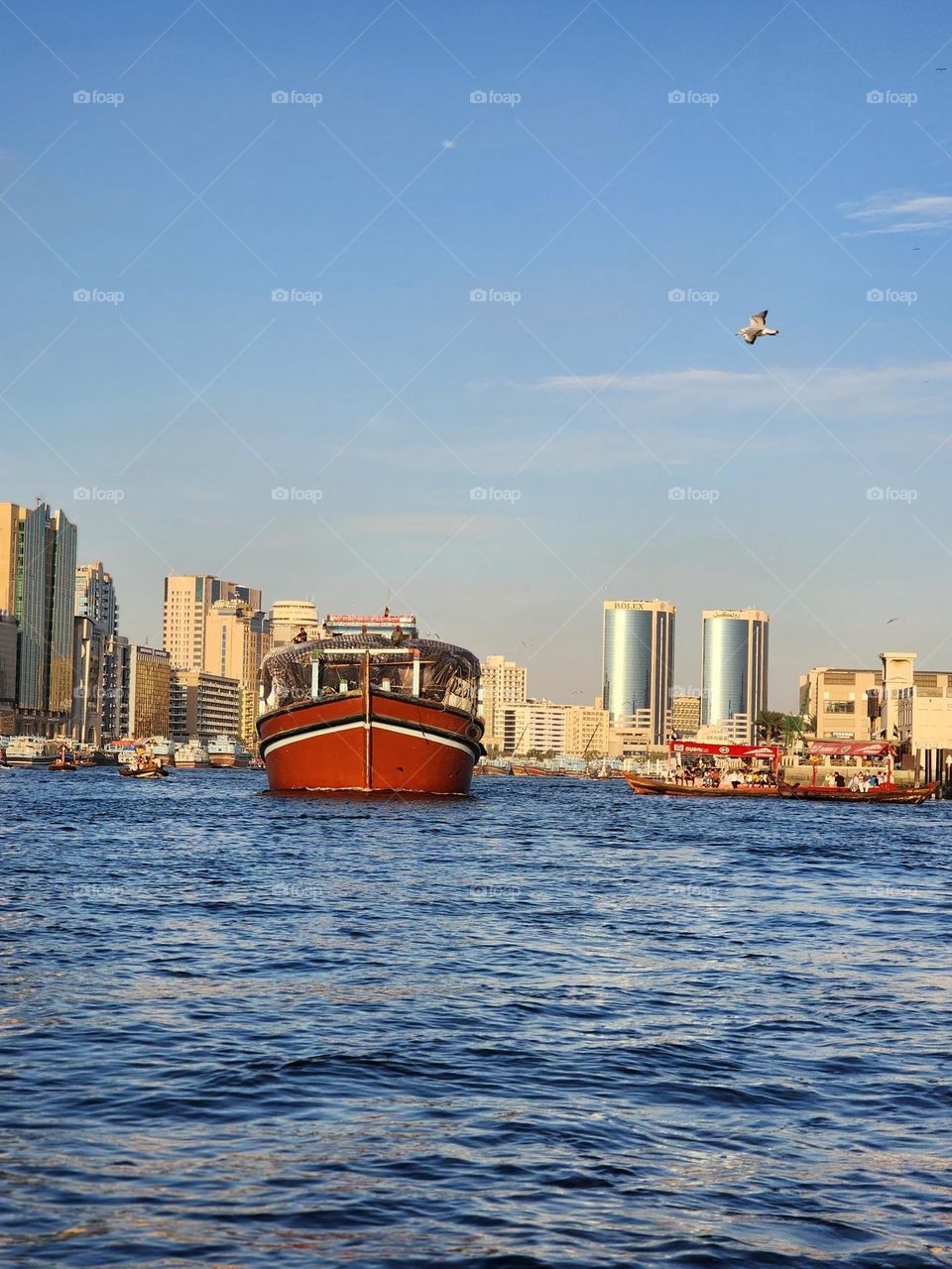 These are known as abra's and they're still the main source of transport across the water today. And because this wooden boat was once the only way of getting from one side of Dubai to the other, it became known as THE Arab.