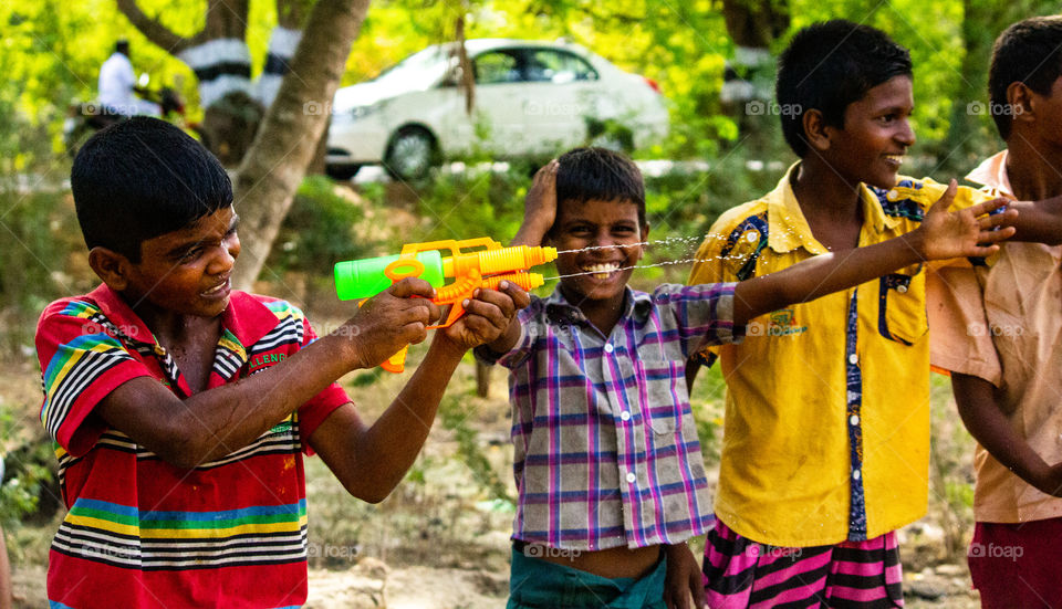 A shot that showing enjoyment of village guys with unity #summer