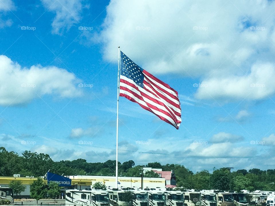 Huge American flag