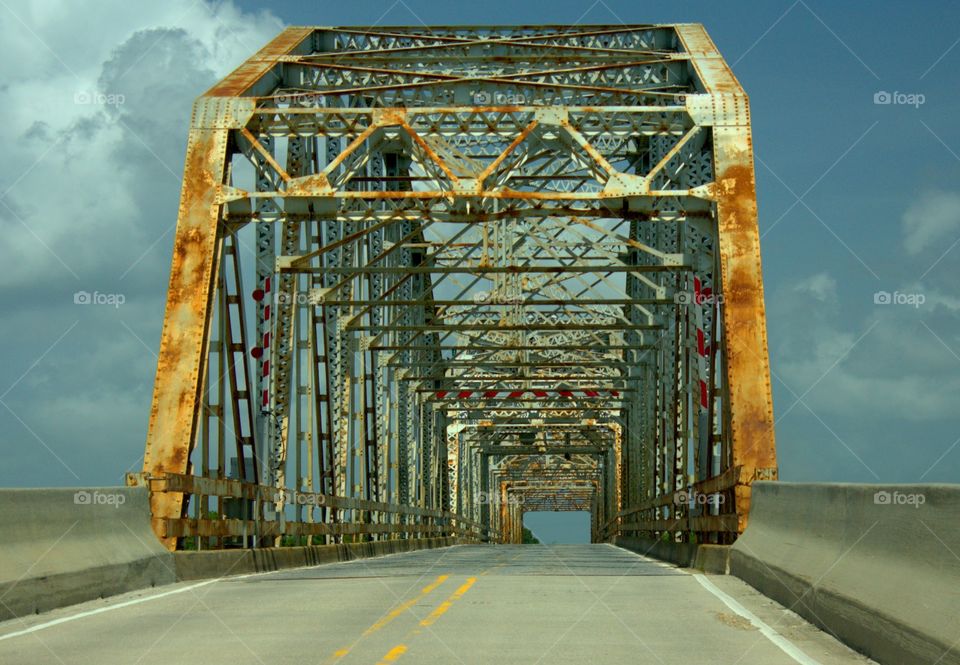 rusty old iron bridge
