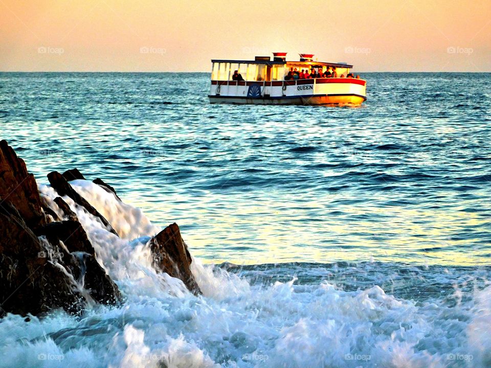 Cruising at Sunset. Cruising at Sunset