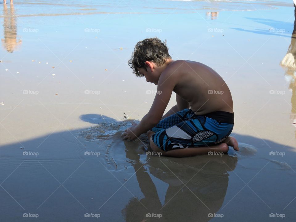 Playing in the sand