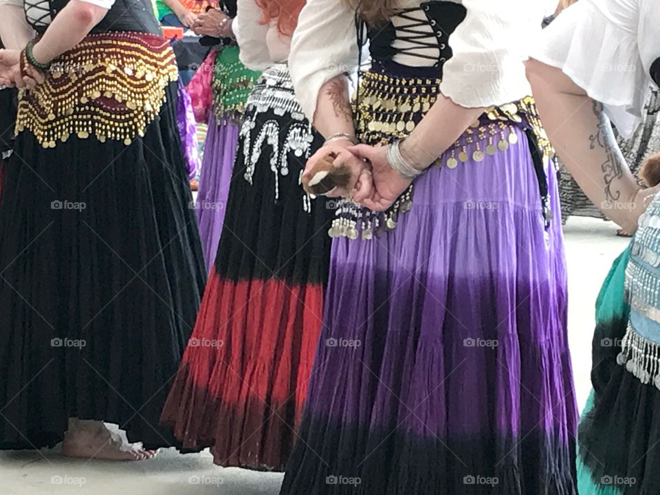 Arabic dancers in costumes
