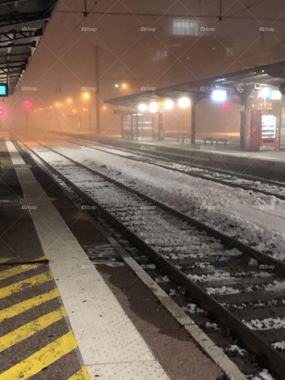 Railway under snow