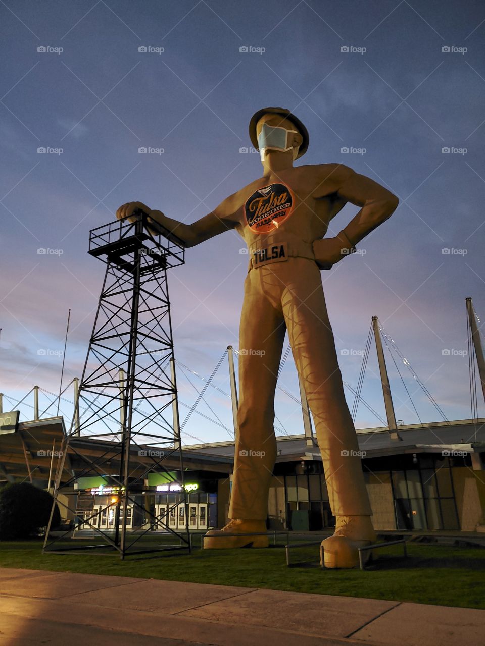 The Tulsa Driller statue is famous in Tulsa Oklahoma