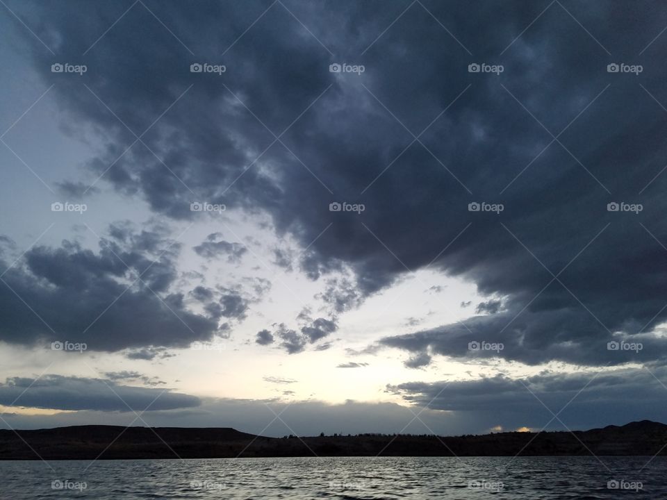 Water, Sunset, Storm, Sea, Ocean