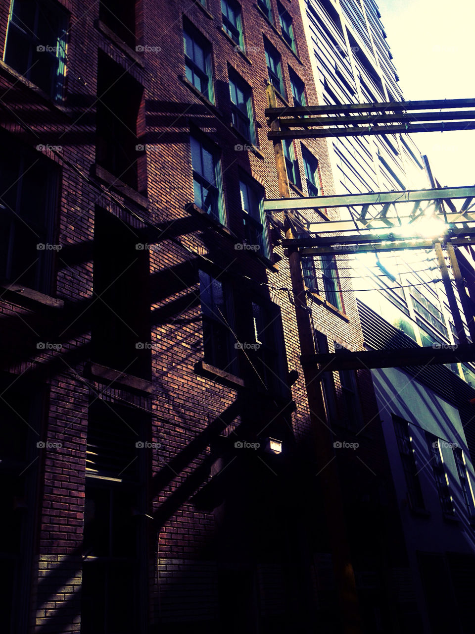 light shadow buildings metal by tazmed