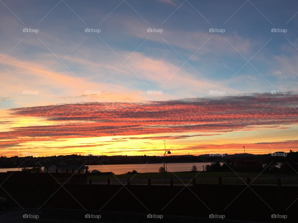 Sunrise in tananger norway