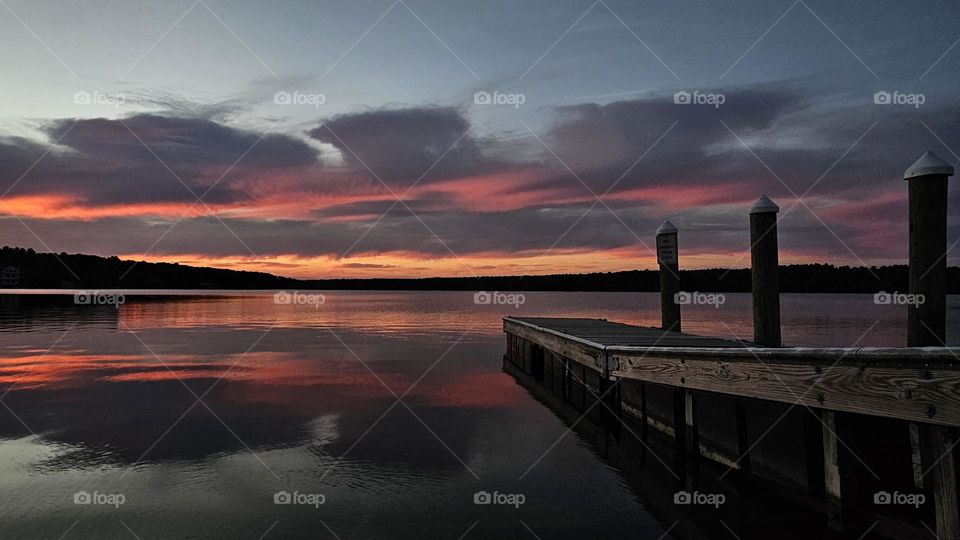 Pink Sunset on the Dock