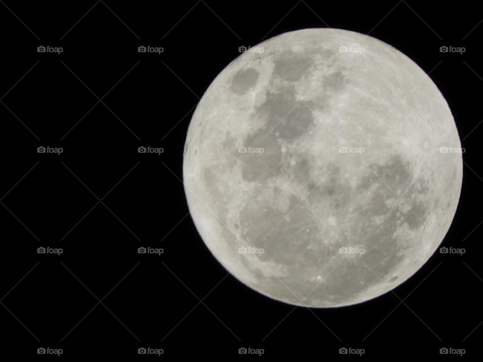 Luna Llena Satélite Noche Brillante