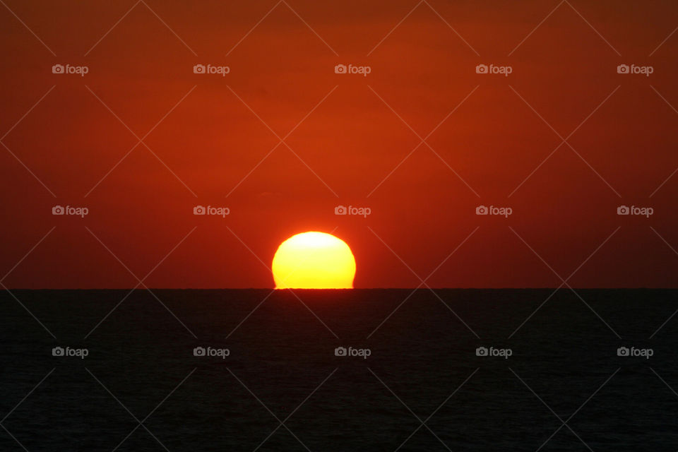 Sunset out at Sea